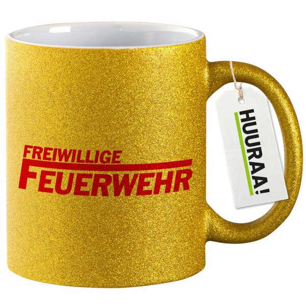 Glitzertasse Freiwillige Feuerwehr 330ml