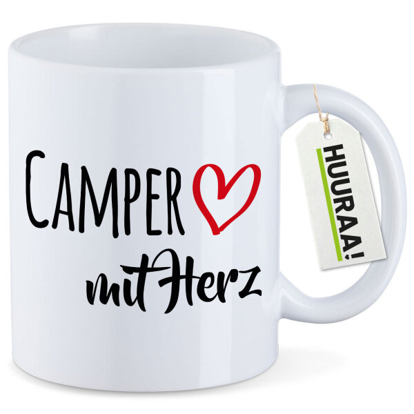 Kaffeetasse Camper mit Herz 330ml