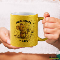 Glitzertasse Guten Morgen Maus 330ml