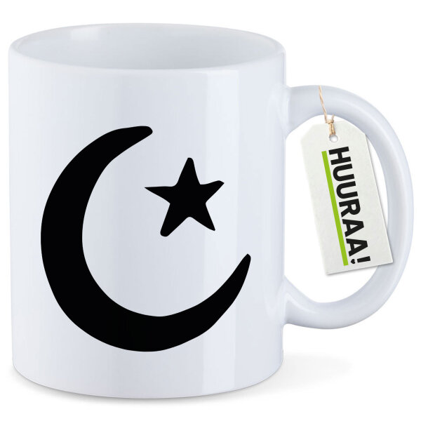 Kaffeetasse Halbmond und Stern Islam 330ml
