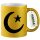 Glitzertasse Halbmond und Stern Islam 330ml