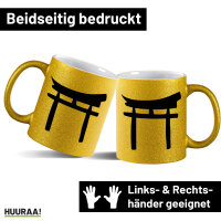 Glitzertasse Torii Shintoismus 330ml