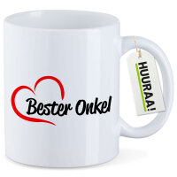 Kaffeetasse Bester Onkel Herz 330ml