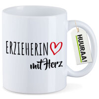 Kaffeetasse Erzieherin mit Herz 330ml