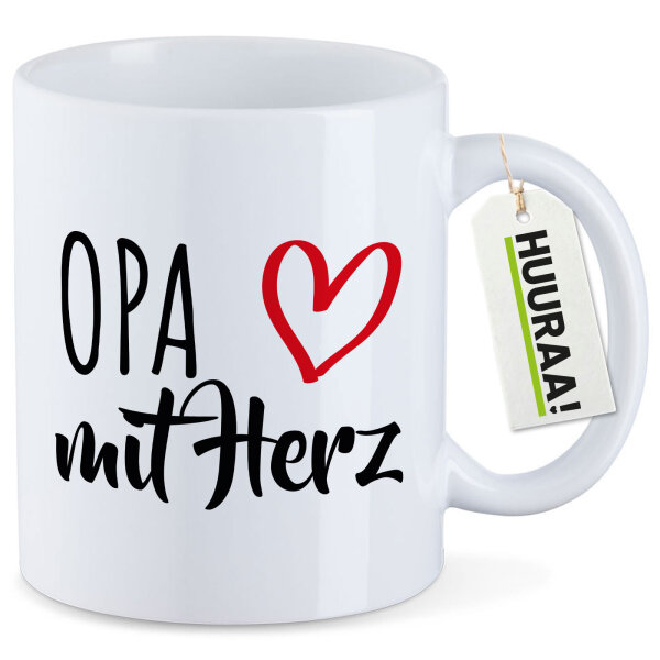 Kaffeetasse Opa mit Herz 330ml