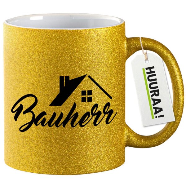 Glitzertasse Bauherr  330ml