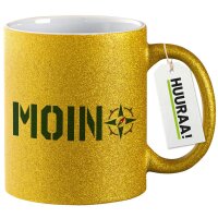 Glitzertasse Moin Kompass 330ml