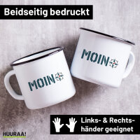 Emaille Tasse Moin Kompass 300ml Vintage Emaille Becher