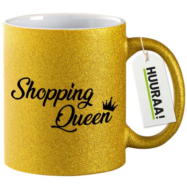 Glitzertasse Shopping Queen  330ml