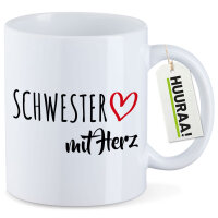 Kaffeetasse Schwester mit Herz 330ml