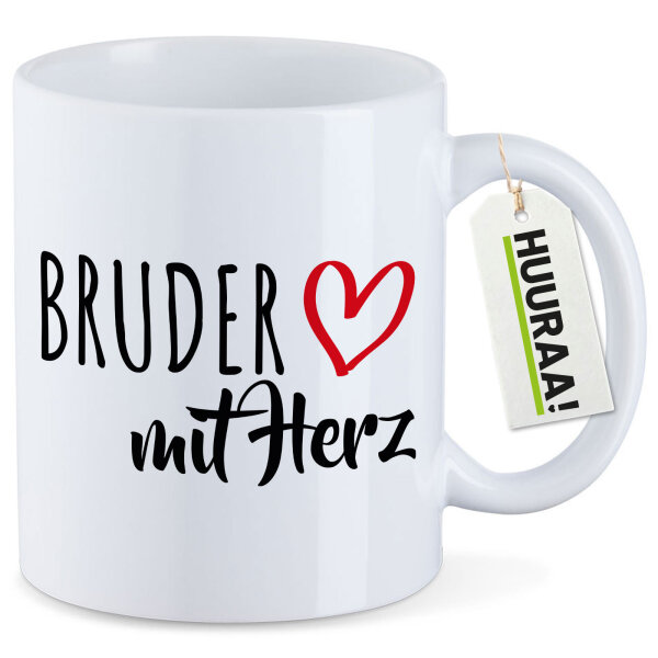 Kaffeetasse Bruder mit Herz 330ml