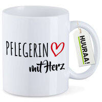 Kaffeetasse Pflegerin mit Herz 330ml