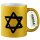 Glitzertasse Davidstern Judentum 330ml