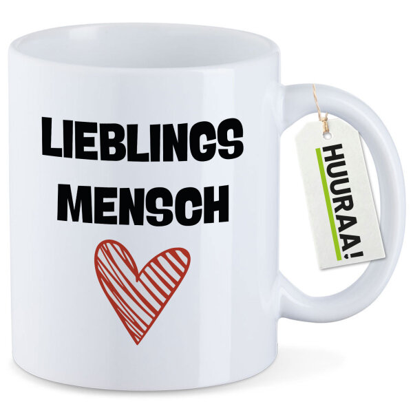 Kaffeetasse Lieblingsmensch Herz 330ml