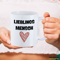 Kaffeetasse Lieblingsmensch Herz 330ml
