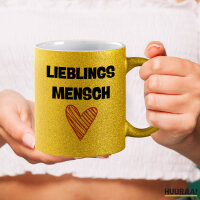 Glitzertasse Lieblingsmensch Herz 330ml