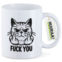 Kaffeetasse F*ck you grimmige Katze 330ml