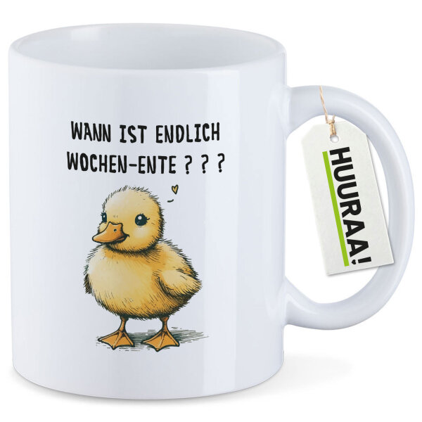 Kaffeetasse Endlich Wochen-Ente Wochenende 330ml