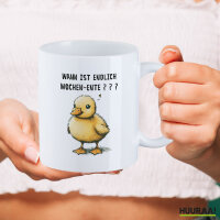 Kaffeetasse Endlich Wochen-Ente Wochenende 330ml
