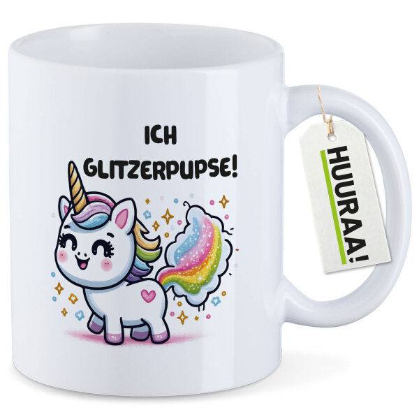 Kaffeetasse Ich Glitzerpupse Einhorn 330ml