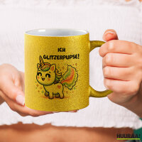 Glitzertasse Ich Glitzerpupse Einhorn 330ml