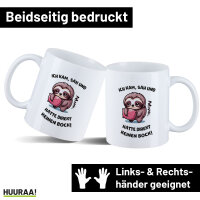 Kaffeetasse Kam sah und direkt keinen Bock Faultier 330ml