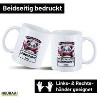 Kaffeetasse Verfressen, gehe Leidenschaft nach Pandabär 330ml
