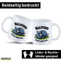 Kaffeetasse Nölpferd, alles kacke Nilpferd 330ml