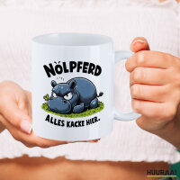 Kaffeetasse Nölpferd, alles kacke Nilpferd 330ml
