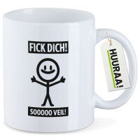 Kaffeetasse F*ck dick so viel Strichmännchen 330ml