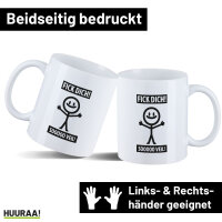 Kaffeetasse F*ck dick so viel Strichmännchen 330ml