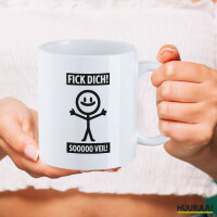 Kaffeetasse F*ck dick so viel Strichmännchen 330ml