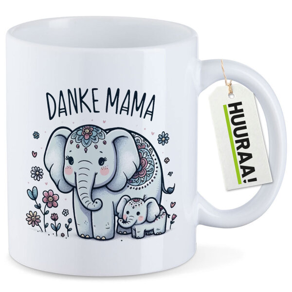 Kaffeetasse Danke Mama Elefanten 330ml