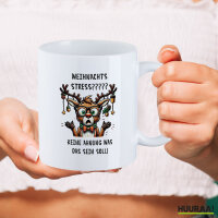 Kaffeetasse Weihnachtsstress Rentier 330ml