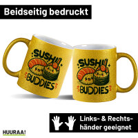 Glitzertasse Sushi Buddies Sushirollen 330ml