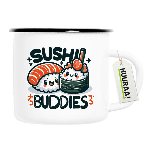 Emaille Tasse Sushi Buddies Sushirollen 300ml Vintage