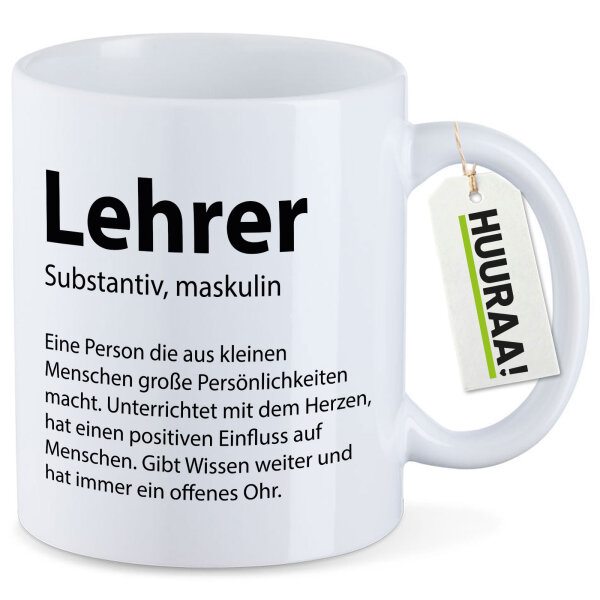 Kaffeetasse Lehrer Definition 330ml