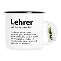Emaille Tasse Lehrer Definition 300ml Vintage Emaille Becher