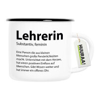 Emaille Tasse Lehrerin Definition 300ml Vintage Emaille...