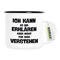 Emaille Tasse Kann es erklären nicht verstehen 300ml Vintage Emaille Becher