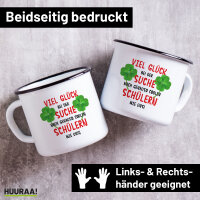 Emaille Tasse Glück bei suche coole Schüler 300ml Vintage Emaille Becher