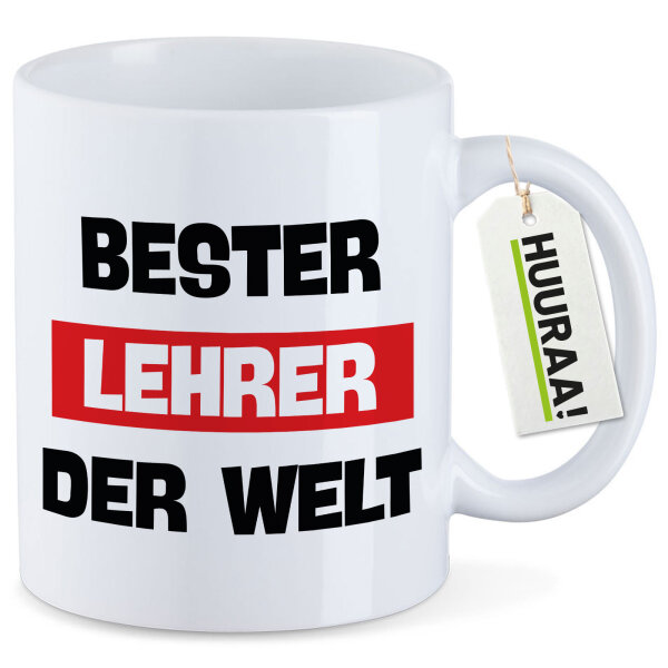 Kaffeetasse Bester Lehrer der Welt 330ml