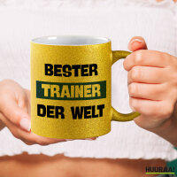 Glitzertasse Bester Trainer der Welt 330ml