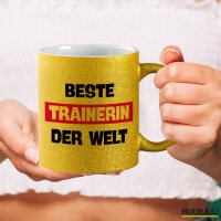 Glitzertasse Beste Trainerin der Welt 330ml