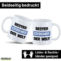 Kaffeetasse Bester Erzieher der Welt 330ml