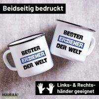 Emaille Tasse Bester Erzieher der Welt 300ml Vintage...