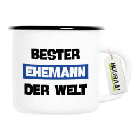 Emaille Tasse Bester Ehemann der Welt 300ml Vintage