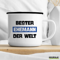 Emaille Tasse Bester Ehemann der Welt 300ml Vintage