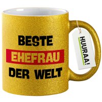 Glitzertasse Beste Ehefrau der Welt 330ml