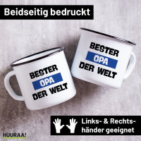 Emaille Tasse Bester Opa der Welt 300ml Vintage